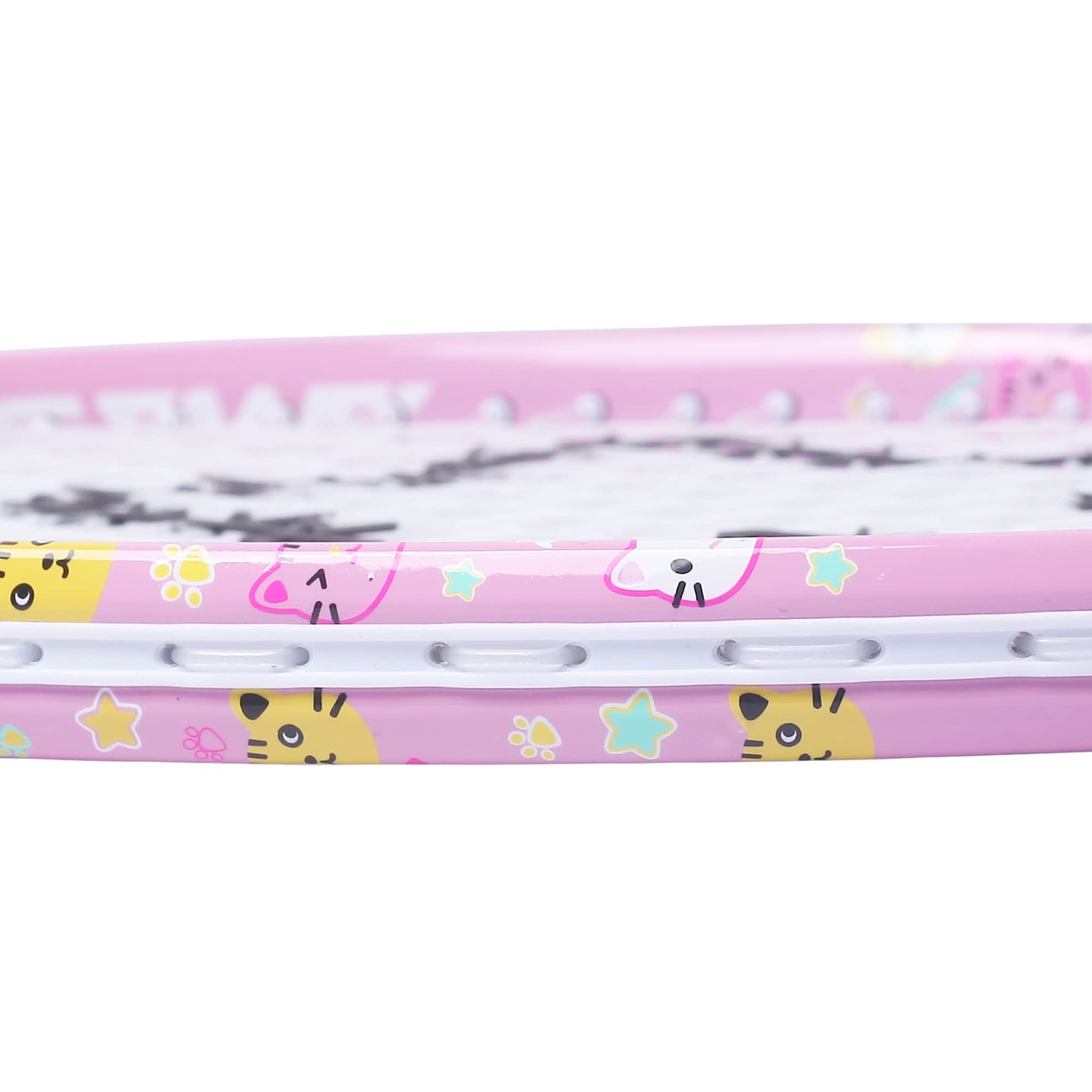 AMA SPORT - Raqueta de Tenis para niños pequeños, Kit de iniciación de 17-25 Pulgadas, para niñas, Rosa y niño, Amarillo, con Correa de Hombro de Nailon 420D