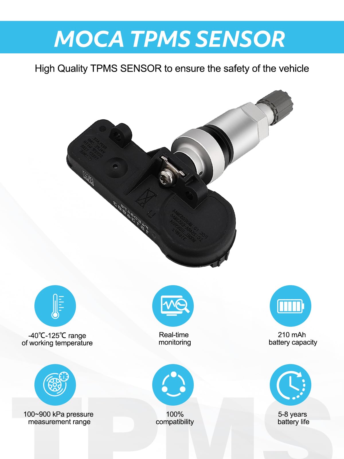 Sensores de Presión de Neumáticos TAUTOY 315 MHz Reemplazo para Ford 2005-2011 y Lincoln