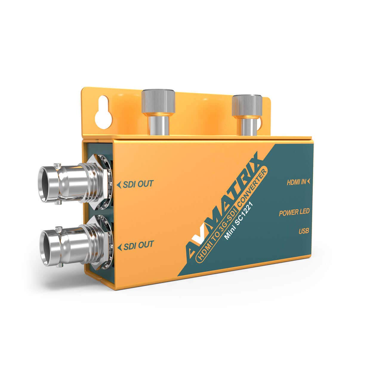 AVMATRIX Mini SC1221 - Convertidor de emisión HDMI a 3G-SDI para usuarios con conectores SDI y HDMI de tamaño completo (SC 1221 (HDMI a 3G-SDI))