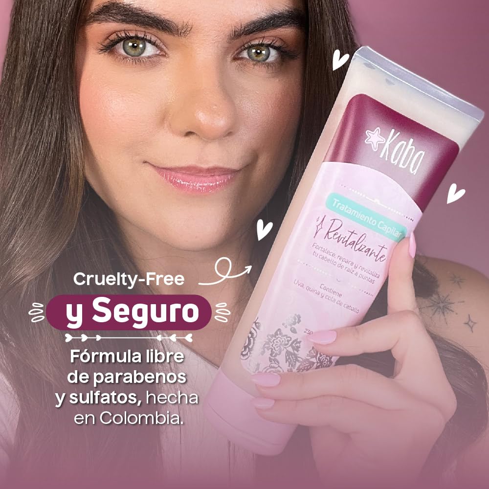 Tratamiento Capilar KABA BY D'LUCHI Uva Quina Cola de Caballo Revitalizante para Cabello más Grueso y Abundante