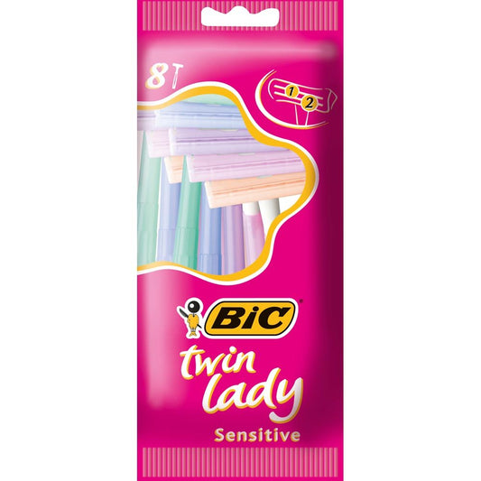 Afeitadoras Bic Twin Lady Rosa Juego de 2 para Mujer