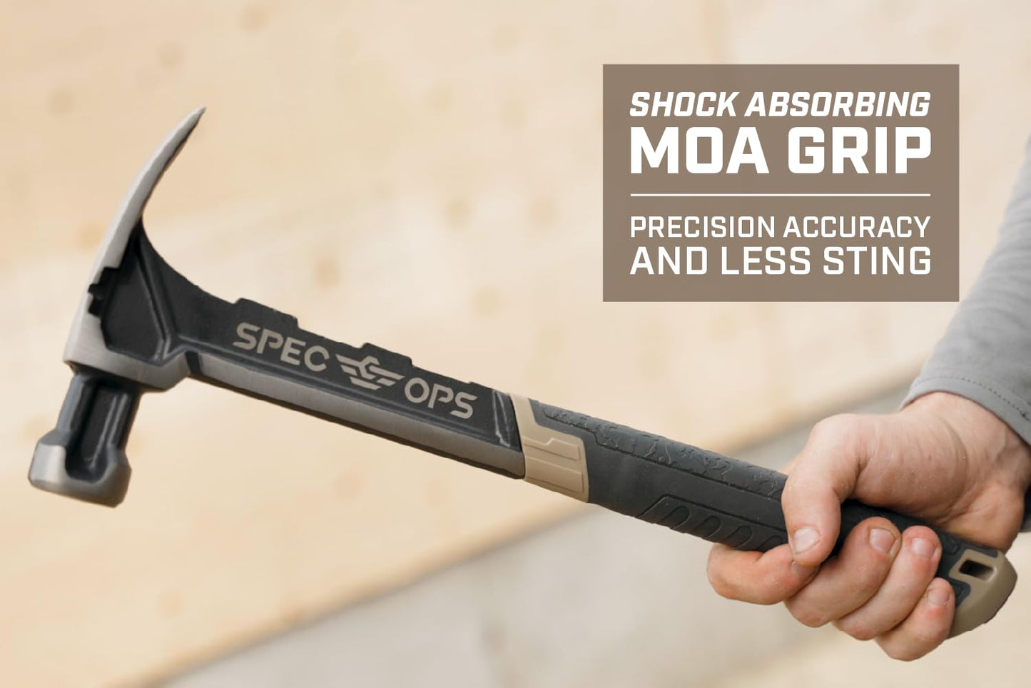 Martillo de Encuadre Spec Ops Tools Negro con Garra Rasgada y Agarre Absorbente para Veteranos