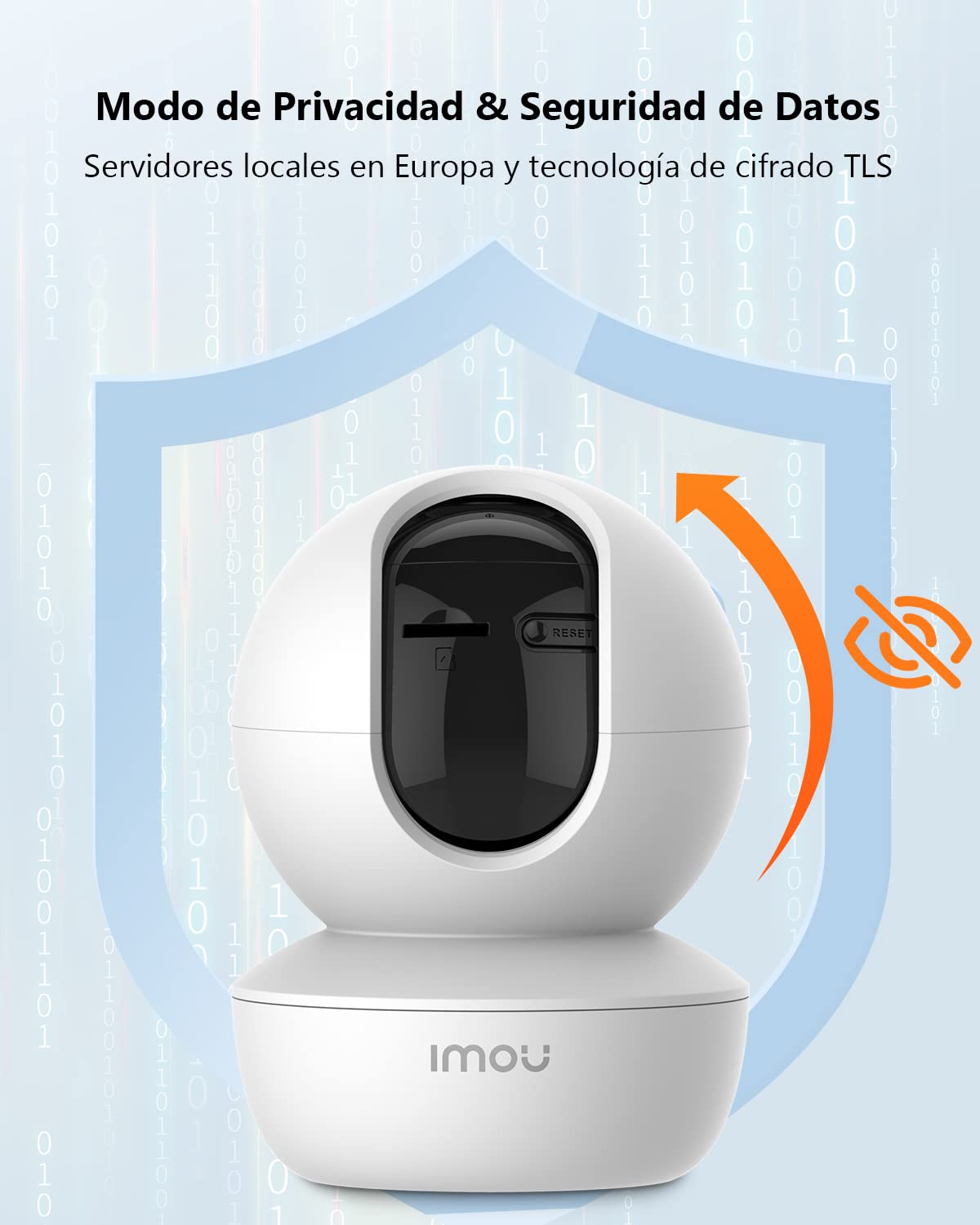 IMOU Cámara de Vigilancia WiFi Interior 360° con AI Detección Humana, 1080P Cámara IP WiFi Interior con Sirena,Audio Bidireccional,Visión Nocturna,Modo de Privacidad,Funciona con Alexa para Bebe