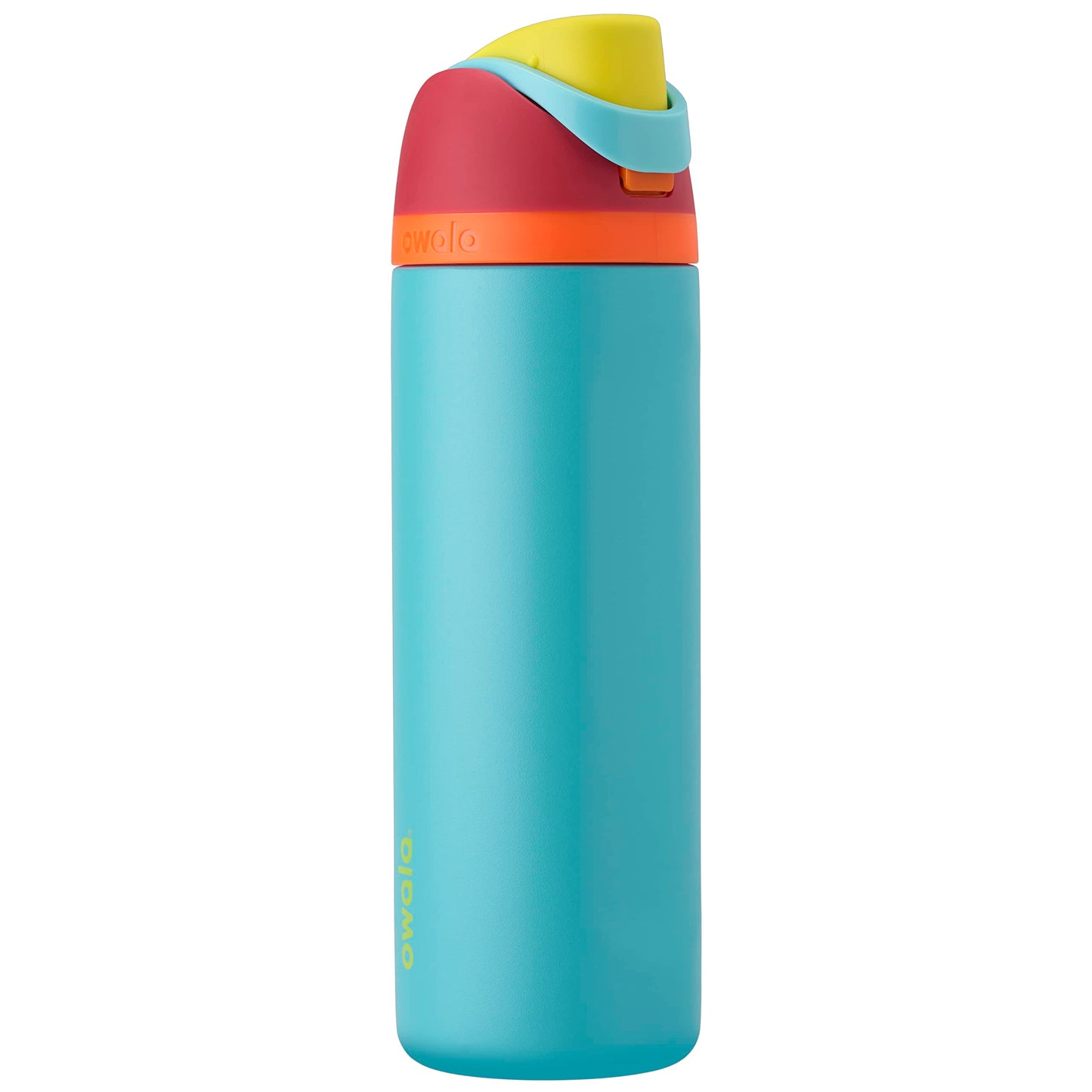 Botella de Agua Owala FreeSip Acero Inoxidable Rojo Aguamarina Dulzura de Verano Aislada con Popote para Deportes y Viajes