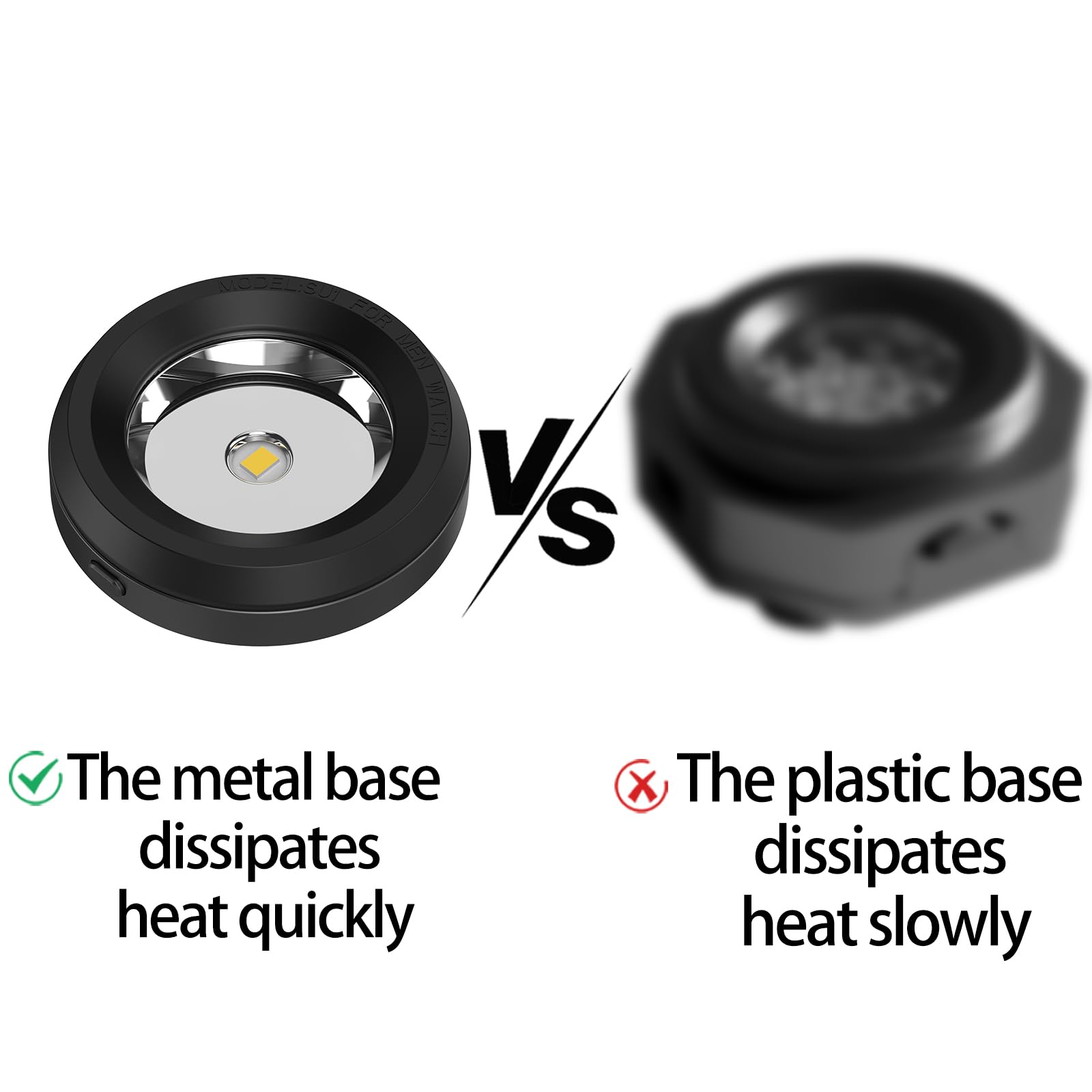 Reloj solar con cargador rápido, base de metal, 9 horas de apagado, disipación de calor rápida, cargador portátil de energía solar, adecuado para Casio/Citizen/Seiko/Garmin Rounkin (negro)