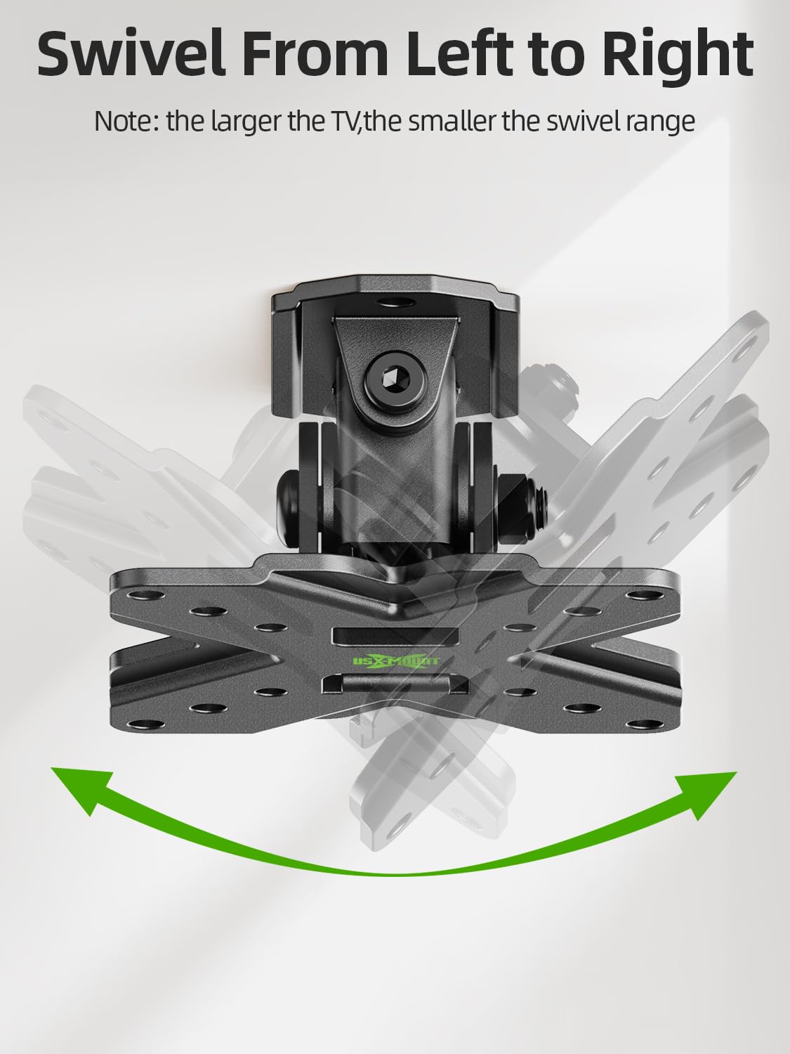 Soporte de Pared para TV y Monitor USX MOUNT Negro con Giro e Inclinación para 10-32 Pulgadas
