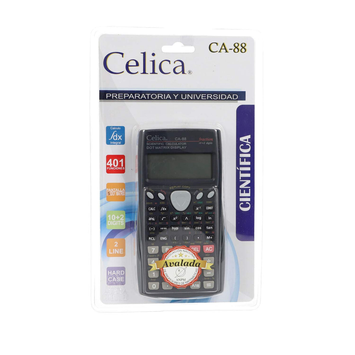 Calculadora Científica Celica CA-88 Blanca con 401 Funciones y Reproducción Múltiple