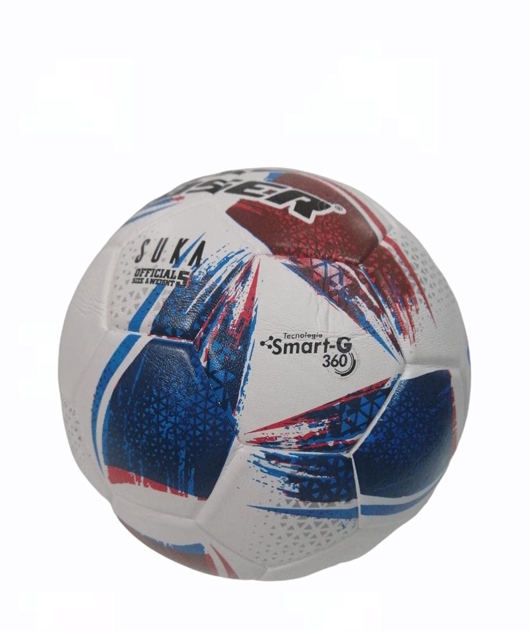 Gaser Balón de Fútbol Suka Azul Verde #5 (Azul y Rojo, 5)
