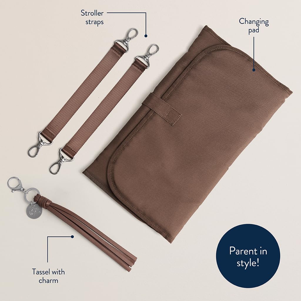 Itzy Ritzy - Mochila para pañales de gran capacidad Boss Plus con 19 bolsillos, cambiador, clips para carriola y correas cómodas (Aspen)
