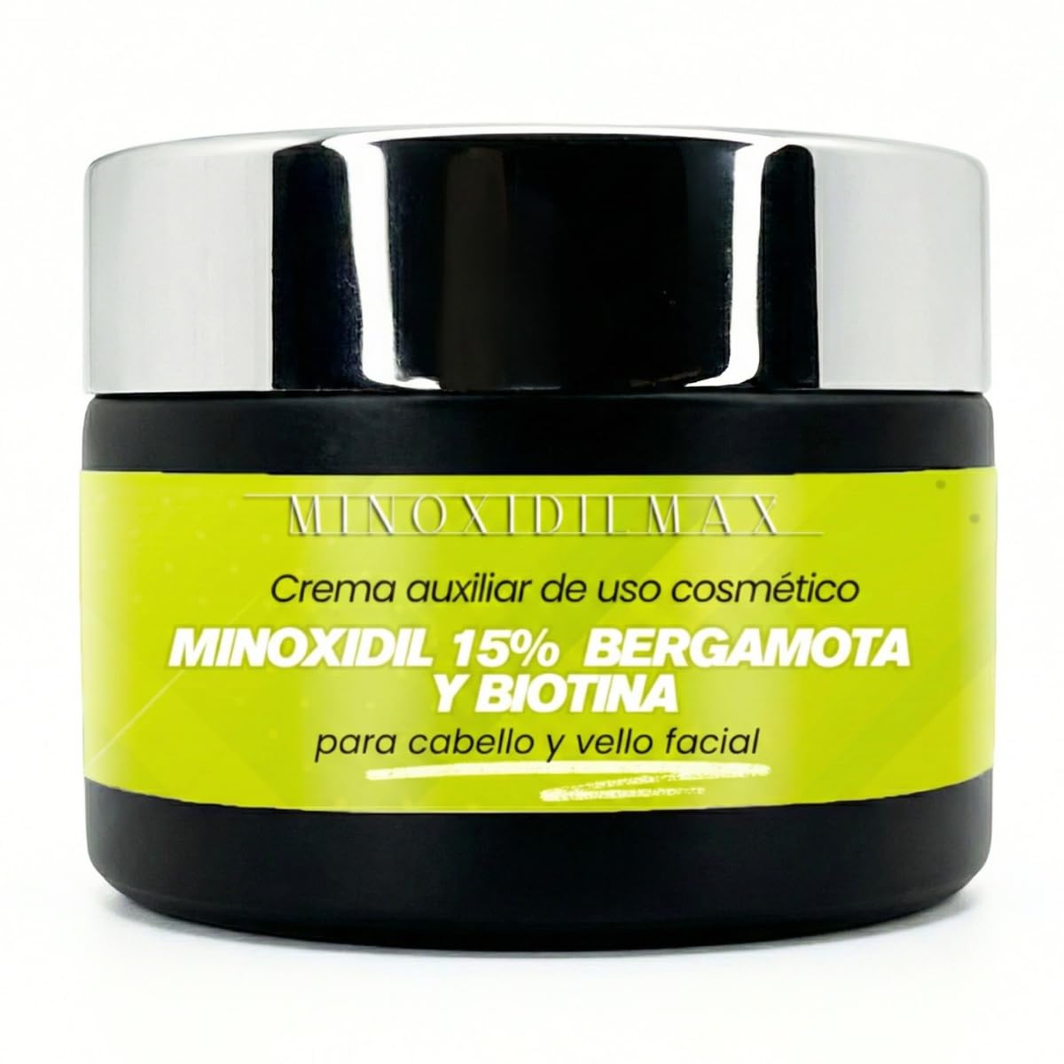 Tratamiento Cosmético Minoxidilmax Bergamota Loción y Crema Crecimiento de Cabello y Barba Minoxidil 15% Biotina