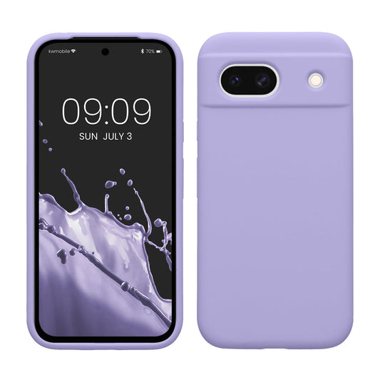 kwmobile Carcasa Compatible con Google Pixel 8a Funda - Case TPU y Silicona antigolpes - Apto Carga inalámbrica - Lila