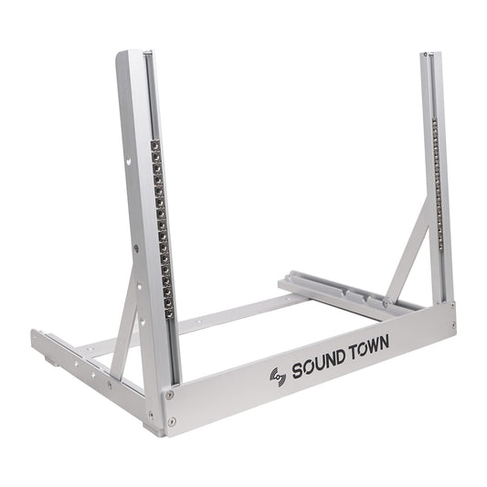 Estante Para Computadora Sound Town Aluminio ángulo Ajustable para Audio/Video y Más