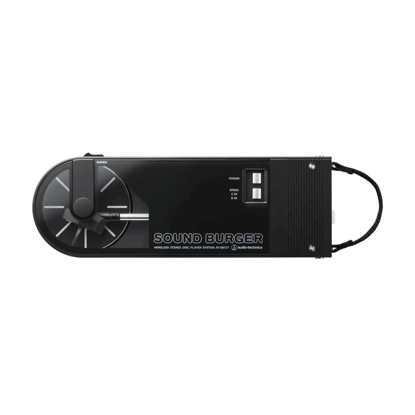 Audio-Technica AT-SB727 Sound Burger - Tocadiscos portátil Bluetooth (Negro), con Carga USB-C y hasta 12 Horas de Giro