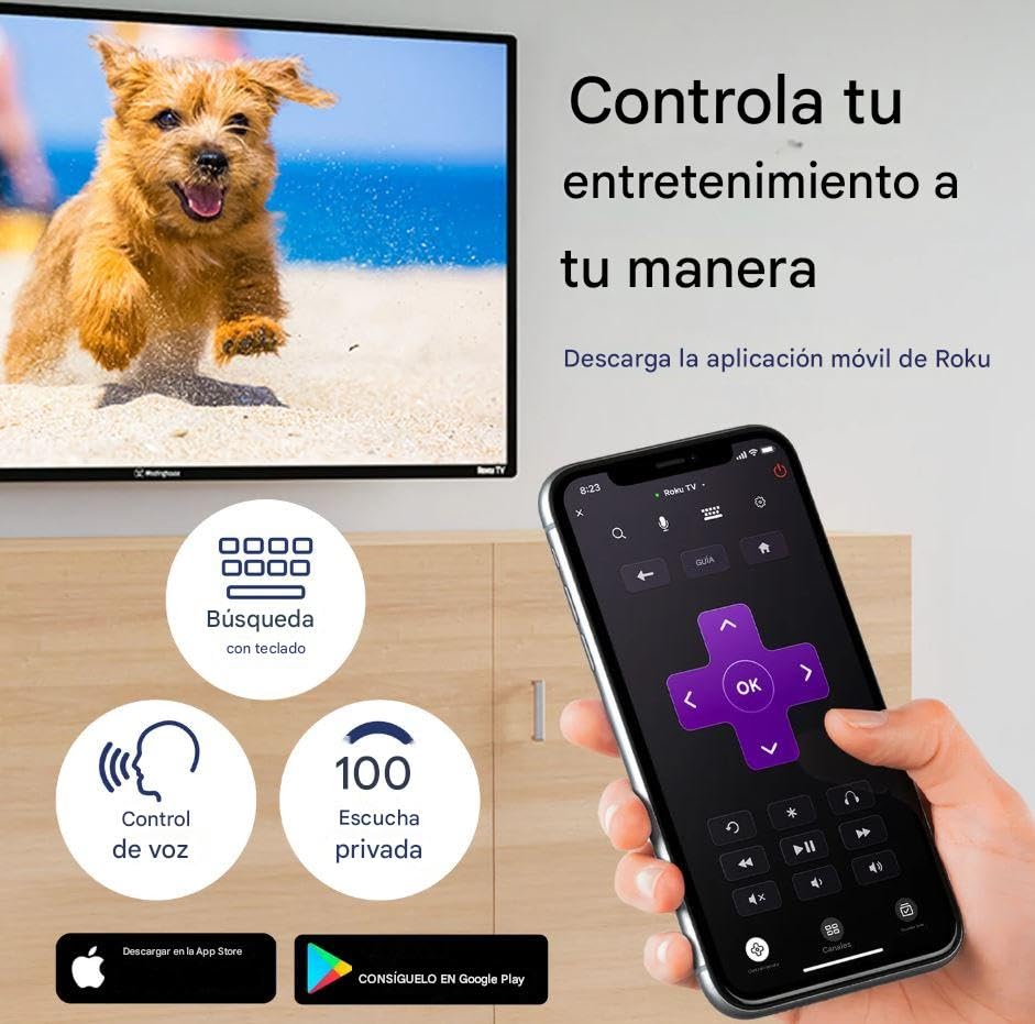 Westinghouse Televisor Inteligente Roku Full HD 1080p de 40″ Pulgadas con Wi-Fi Compatible con Amazon Alexa, Google Assistant y Apple HomeKit. - WR40FE2520