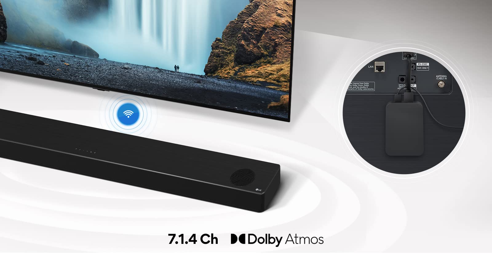 LG WTP3 WOWCAST Transmisor de Audio inalámbrico para TV a Barra de Sonido Conexión inalámbrica