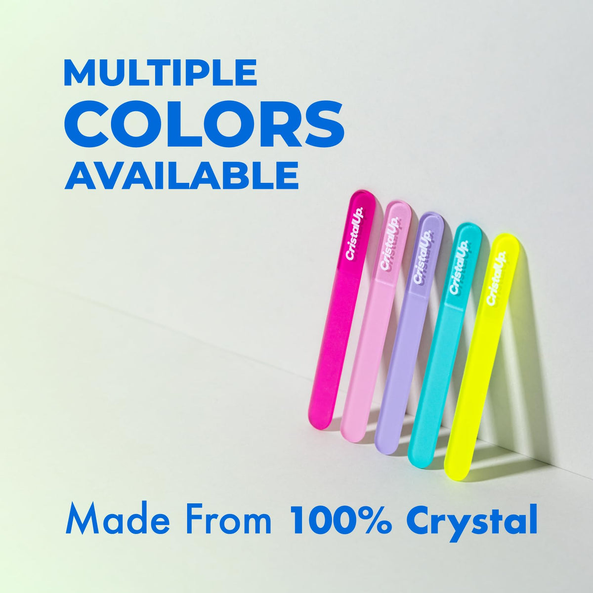 Lima de uñas de cristal Cristal UP de 3 pulgadas, lima de vidrio ideal para el bolso, duradera, ecológica, segura y suave para las uñas, perfecta para viajar a casa, la oficina y en movimiento,