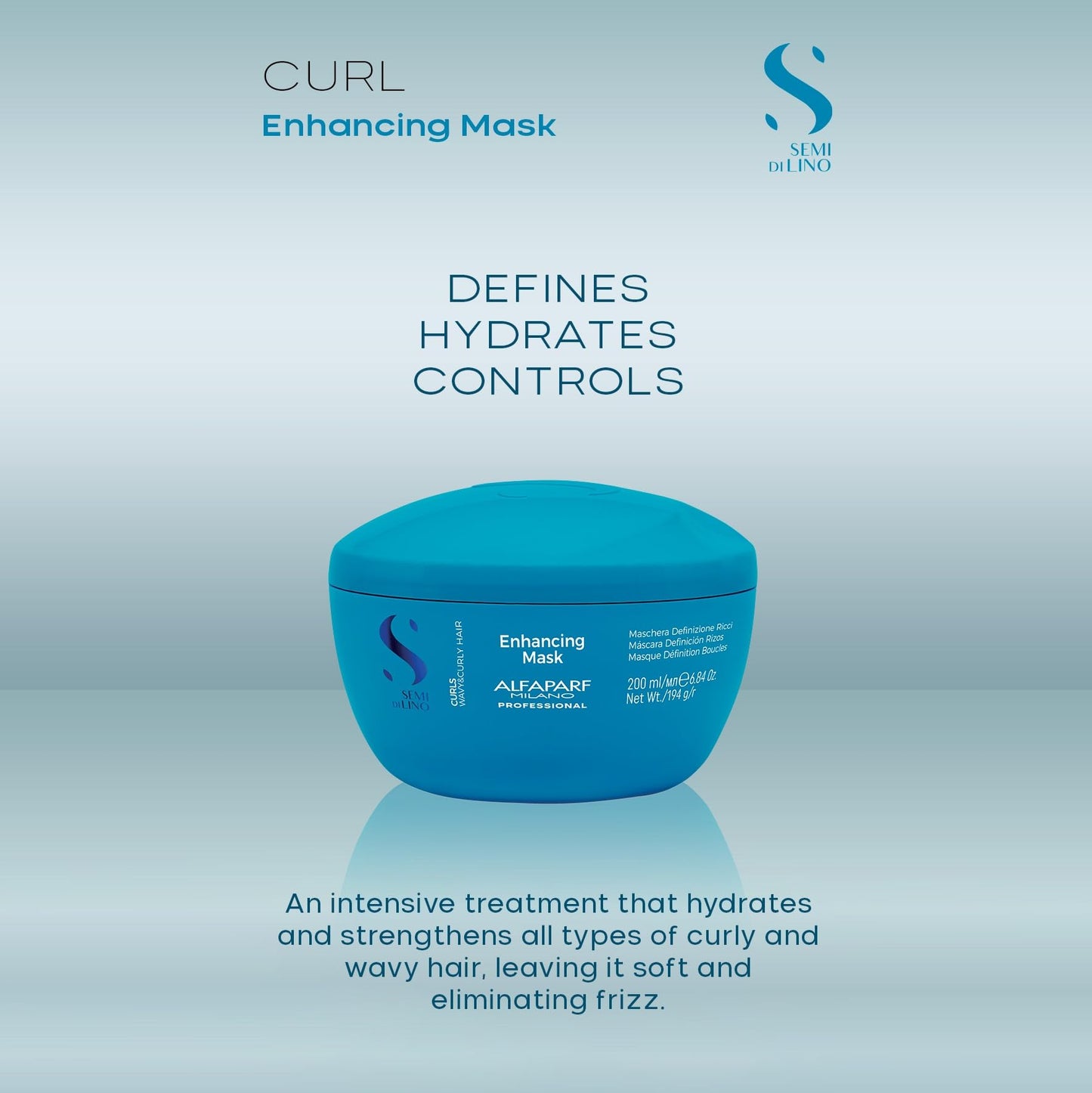 Mascarilla Hidratante Alfaparf Milano Semi di Lino para Cabello Rizado