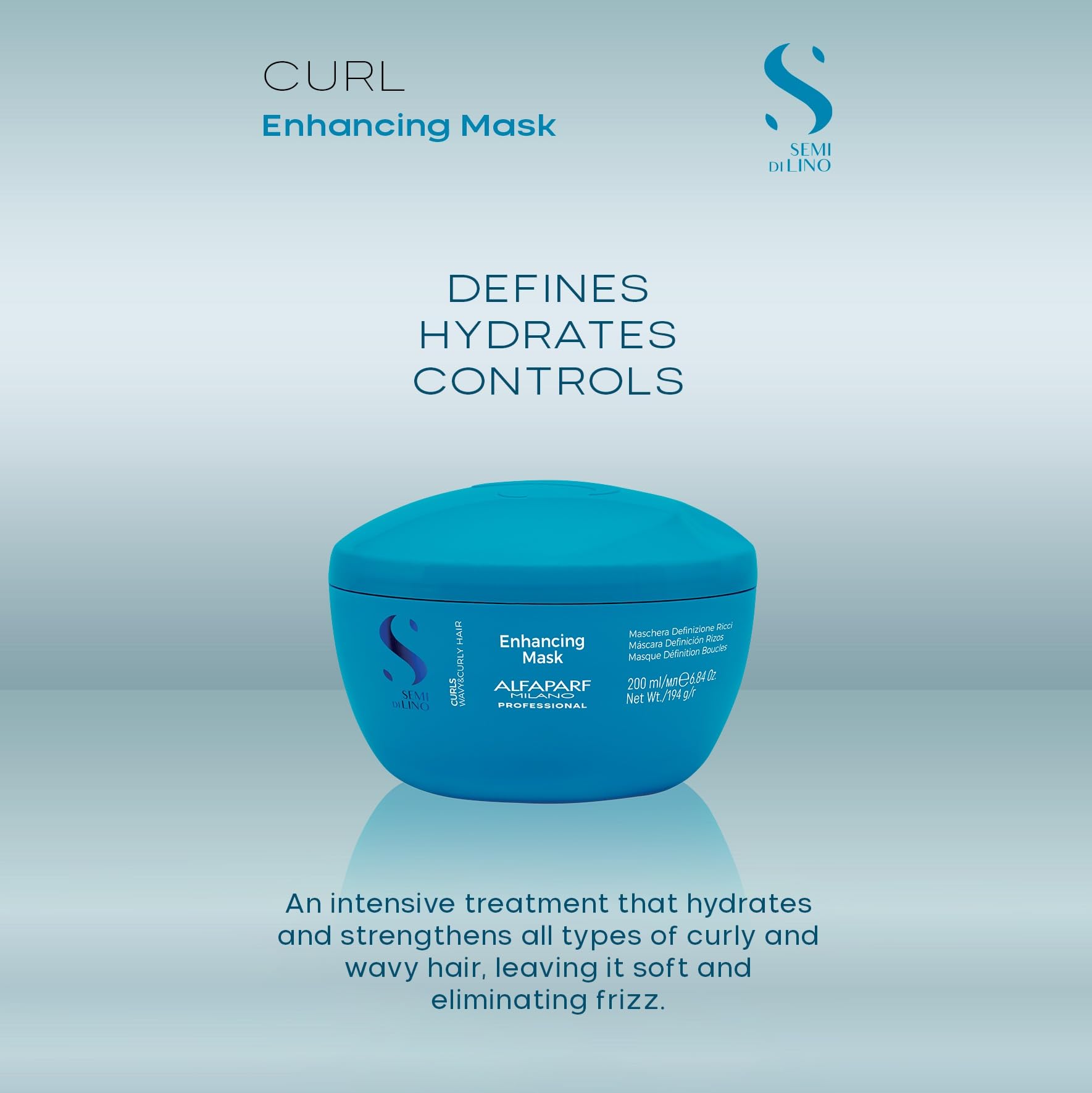 Mascarilla Hidratante Alfaparf Milano Semi di Lino para Cabello Rizado