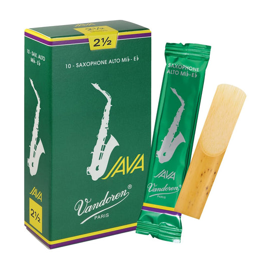 Vandoren SR2625 Cañas de saxo alto JAVA Fuerza 2.5; caja de 10