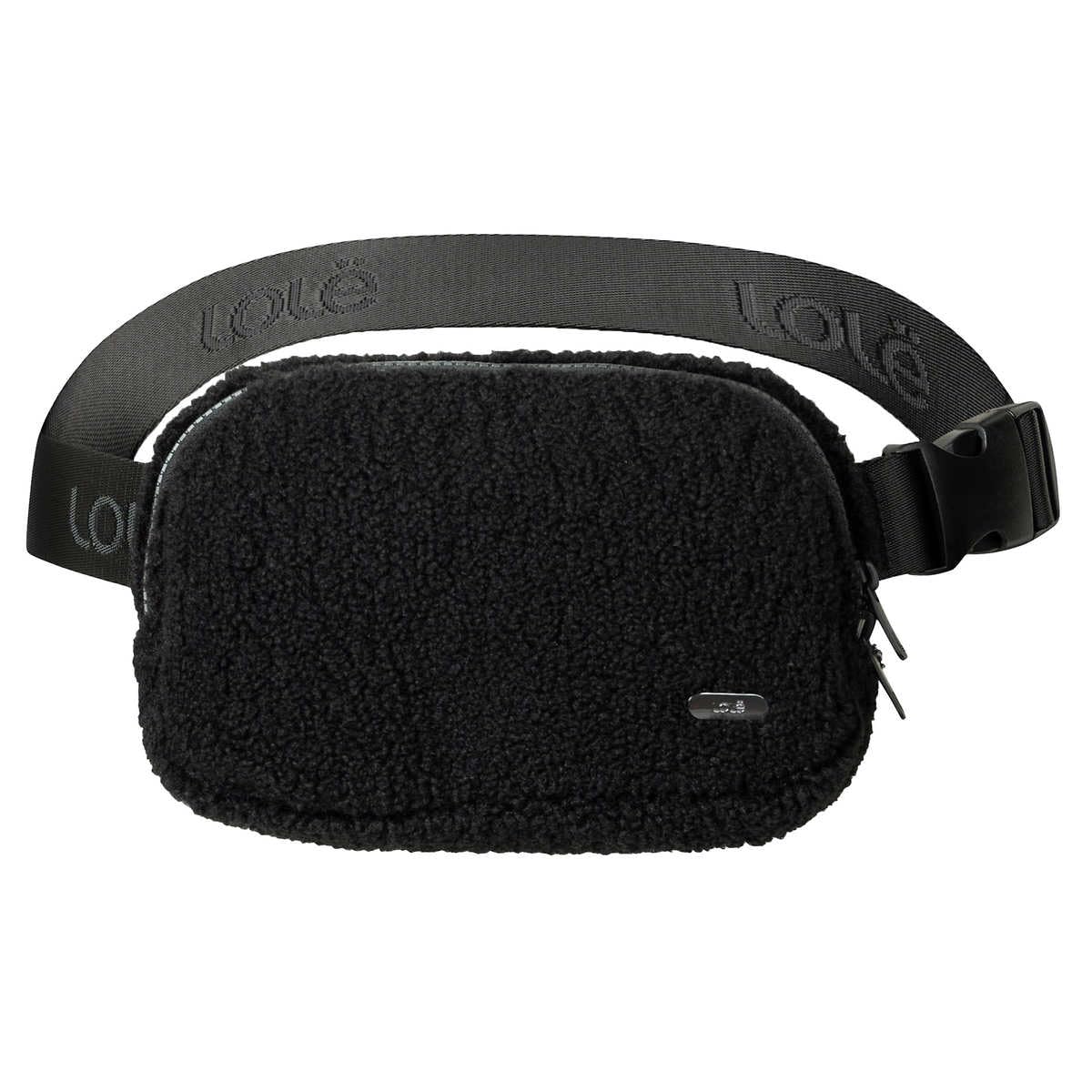 Lole - Bolsa de cinturón Sherpa Unisex, Negro, Negro, Ajustable, multiusos