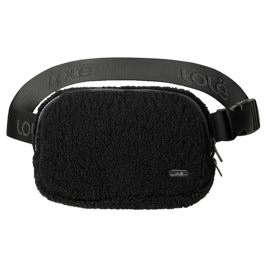 Lole - Bolsa de cinturón Sherpa Unisex, Negro, Negro, Ajustable, multiusos