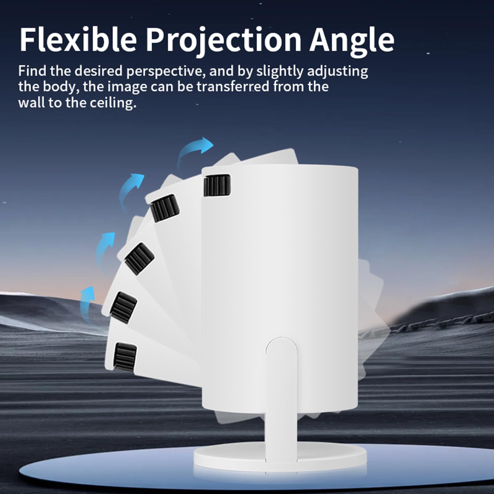 Proyector Portátil Inalámbrico 1080P Ajustable 270° con WiFi y Bluetooth
