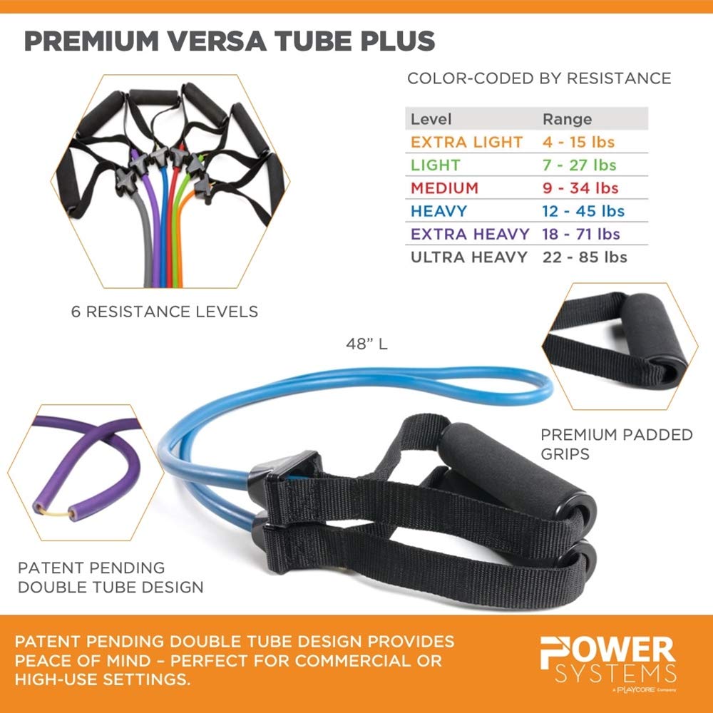 Tubo de Resistencia Power Systems Premium Versa Tube Plus 48" para Ejercicios