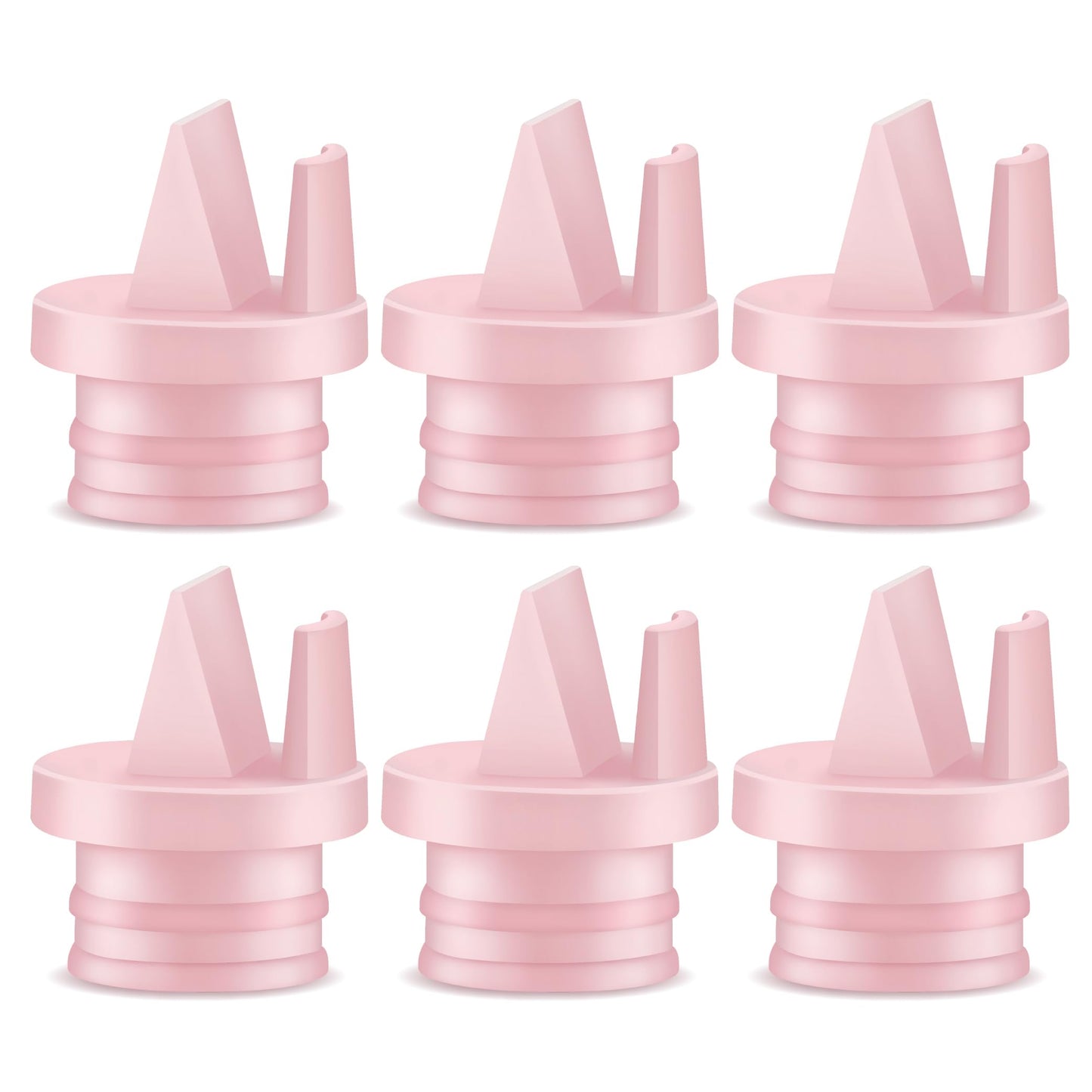 Válvula tipo pico de pato Maymom con lengüeta de extracción, compatible con Medela / Spectra / Avent SCF332/334/394/391/430/330 / Motif Luna; válvula de repuesto para válvulas tipo pico de pato Spectra S1, S2, Synergy Gold; 6 piezas (rosa)