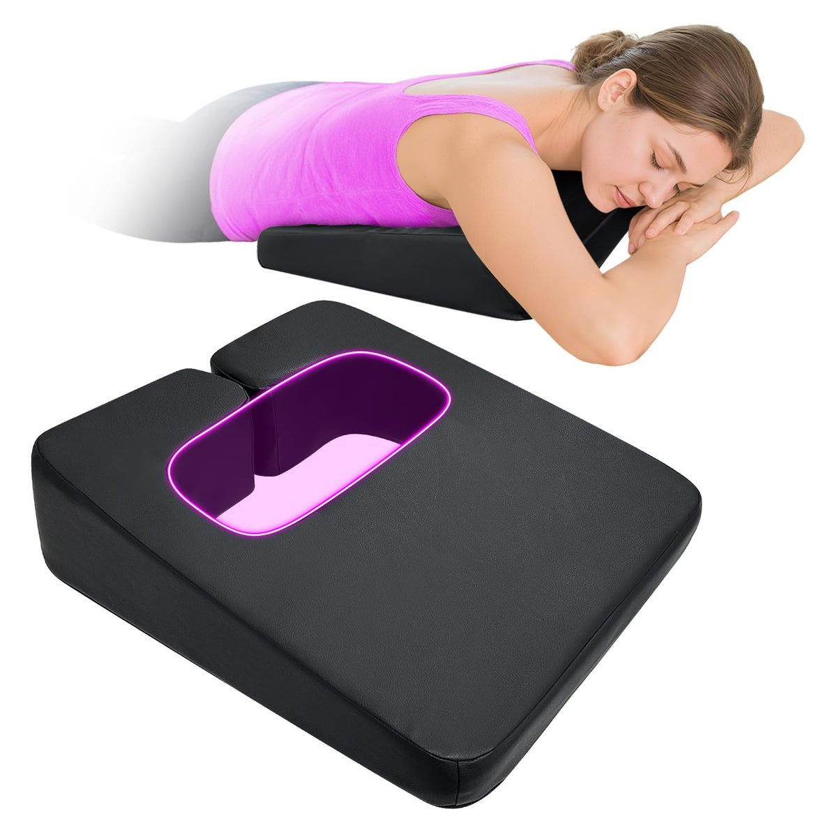 Almohada de Pecho AOSSA Azul Cuña Cómoda para Mujeres
