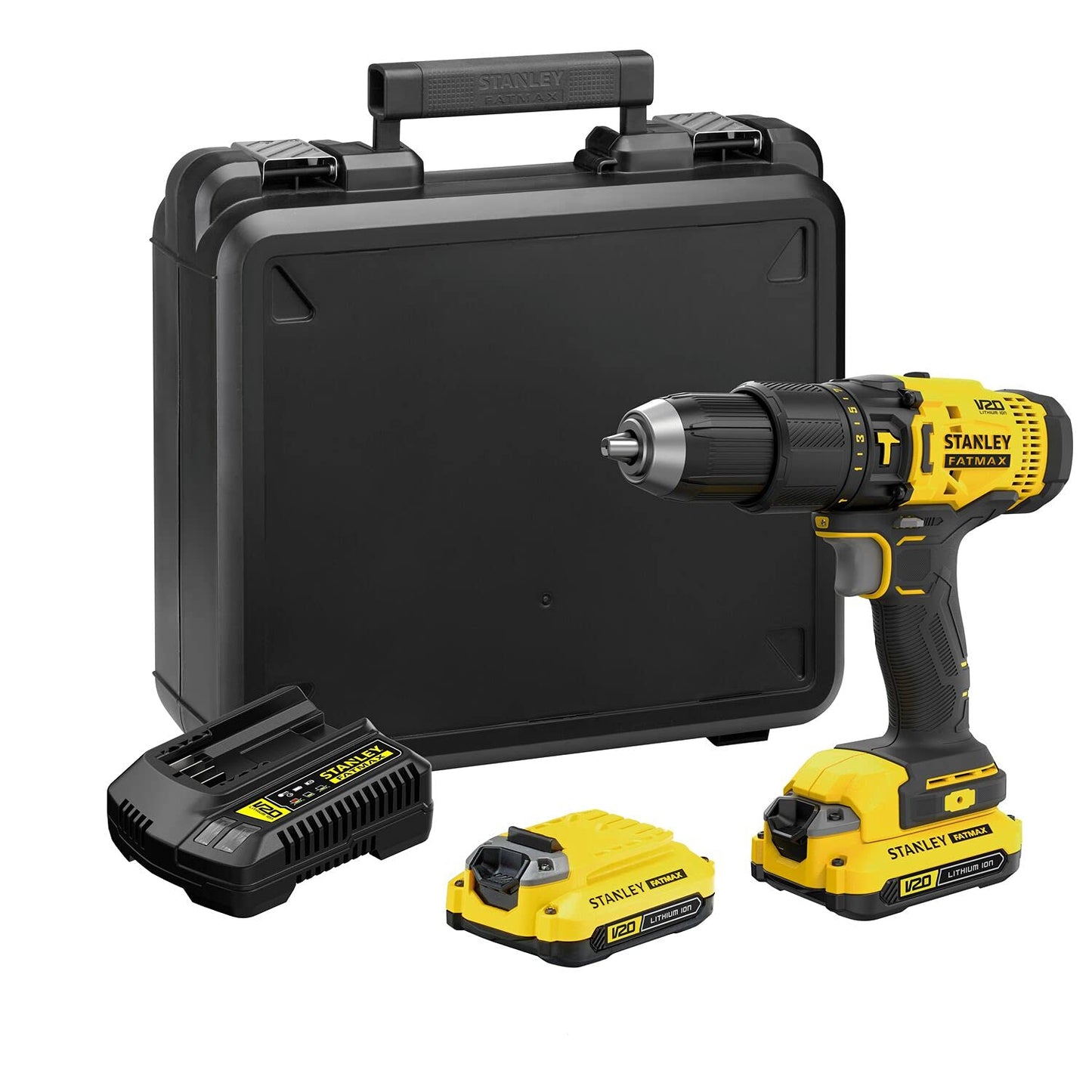 STANLEY Rotomatillo Inalámbrico 20V con 2 Baterías SCD711C2K