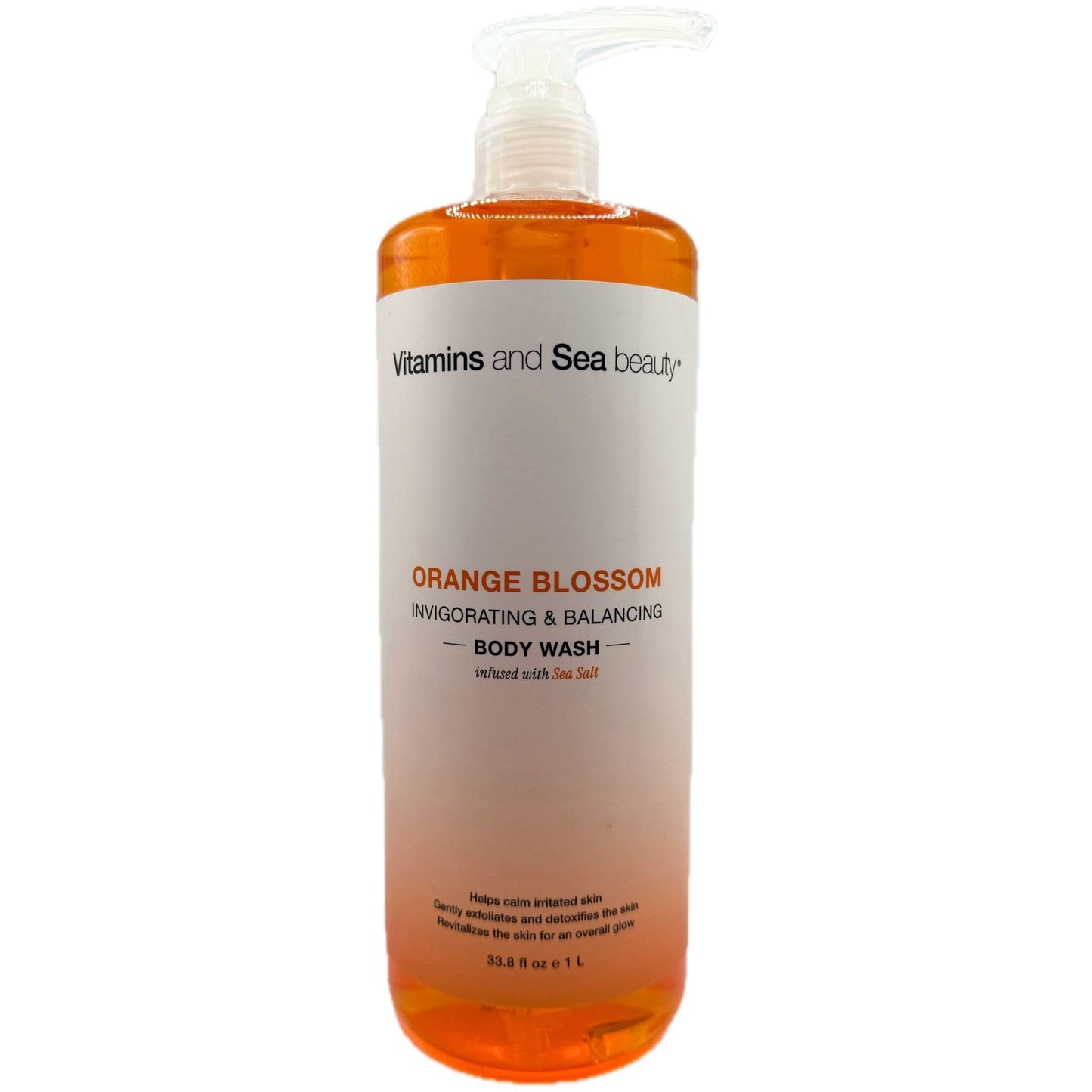 Vitamins And Sea Beauty Orange Blossom Body Wash Invigorating & Balancing Infused with Sea Salt 1 L
