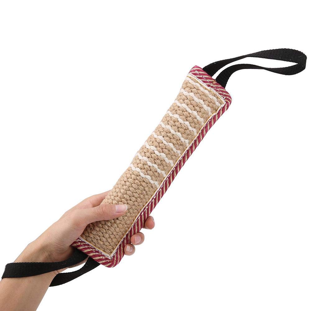Juguetes Interactivos A Sixx Beige con 2 Manijas y Almohada para Mordeduras de Perro para Perros Grandes y Medianos