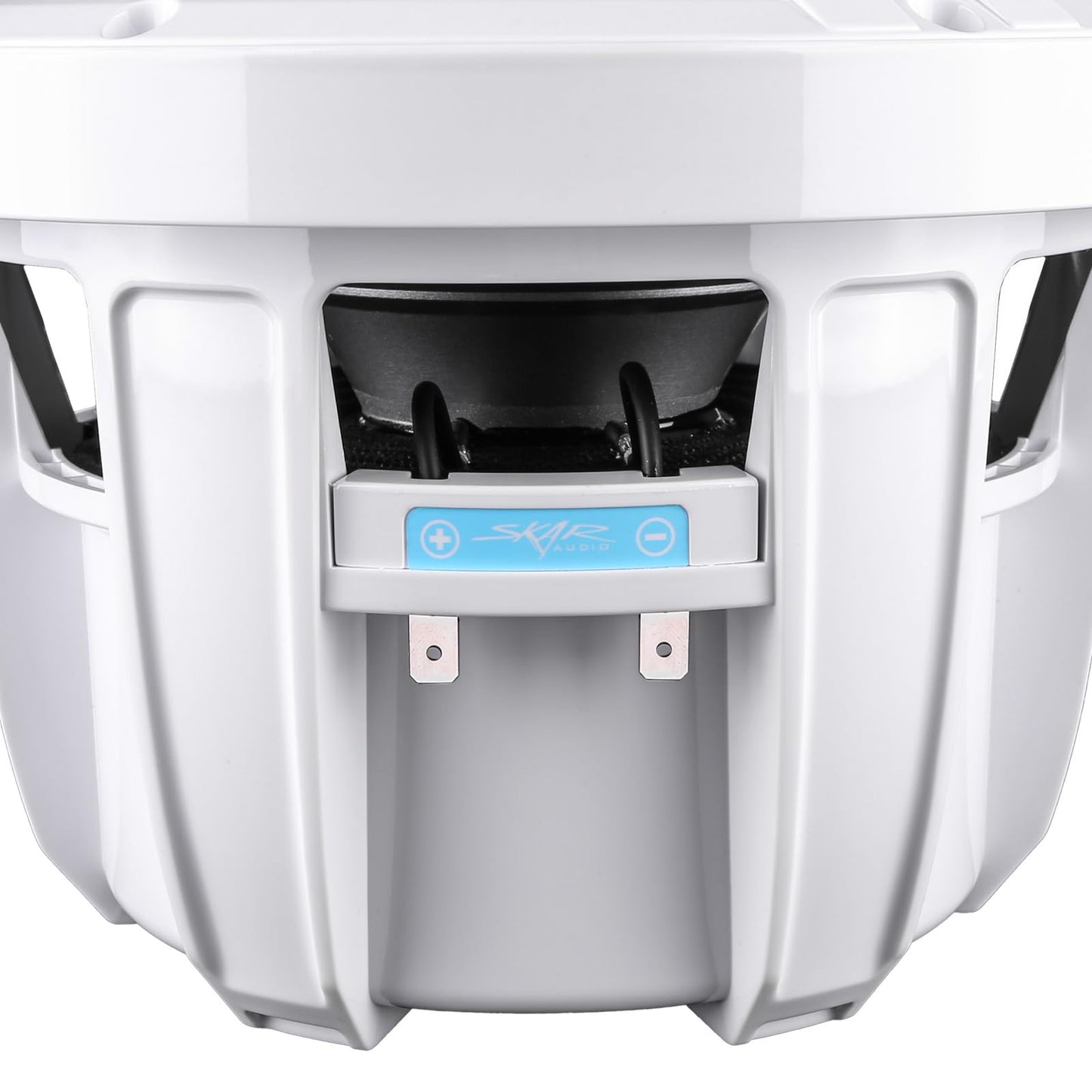 Skar Audio SKM8WD4 Subwoofer marino de 8 pulgadas, 500 W, potencia máxima dual de 4 ohmios (blanco)