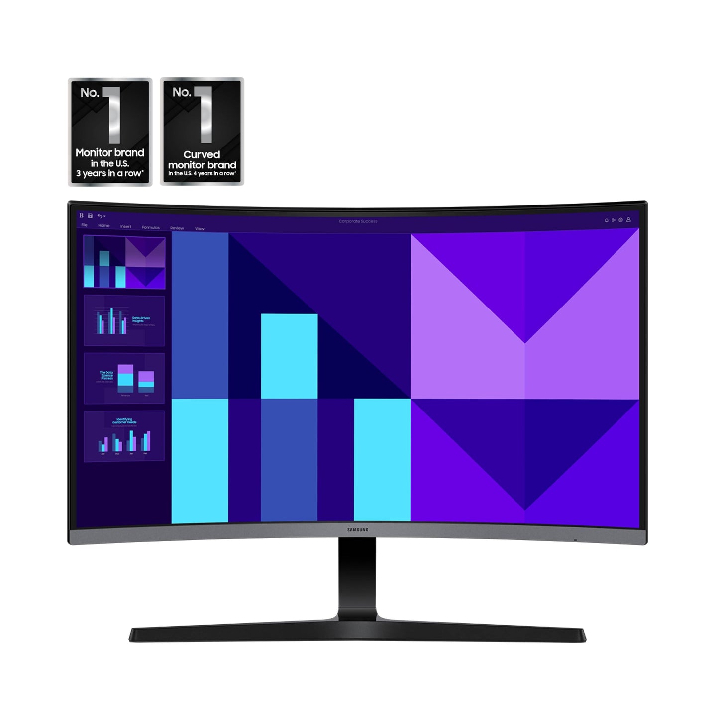 SAMSUNG 32" S3 (S39GD) Monitor curvado FHD 100Hz, modo de juego, modo de ahorro de ojos, conectividad múltiple con puerto HDMI, altavoces integrados, LS32D396GANXZA, 2025
