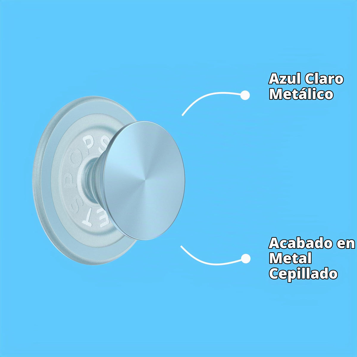 Agarre Magnético PopGrip PopSockets Negro con Parte Superior Intercambiable para iPhone MagSafe