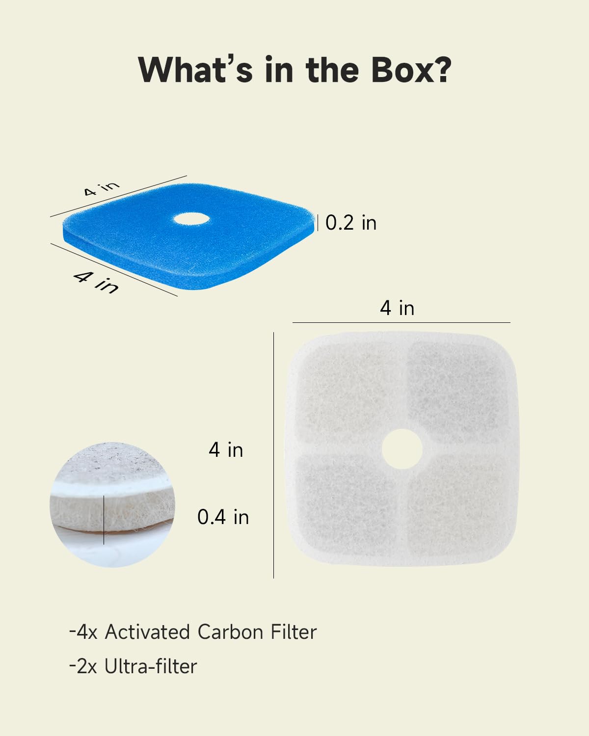 Filtro de Fuente de Agua para Perro APD APETDOLA 9 L 5 Capas, Repuesto de 8 Filtros y Esponjas Prefiltrantes