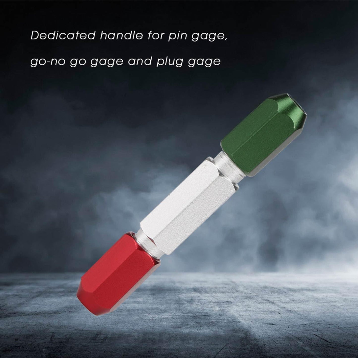 Garosa Pin Gage Mango de calibre de pasador manija de calibre Go No Go Gauge de doble extremo de aleación de aluminio rango de 0,3 a 16 mm(1-2mm)