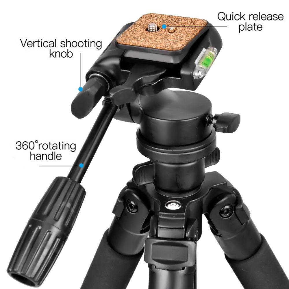 Gosky Tripod -Travel Portable Tripod for spotting scopes, binoculars, camcorders, or SLR cameras