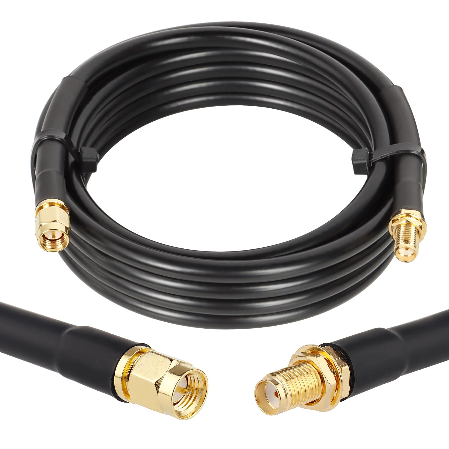 XRDS-RF - Cable SMA de 8 pies, cable de extensión con conector macho a hembra de 50 ohmios KMR240 cable coaxial de baja pérdida