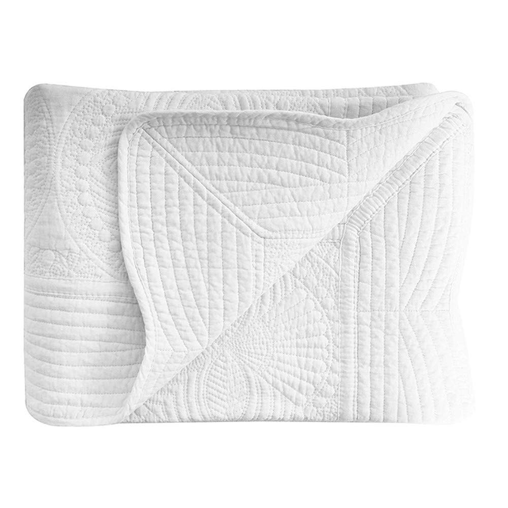 Boruiann House - Colcha Blanca para bebé, Manta de algodón en Relieve, 36 x 46 Pulgadas