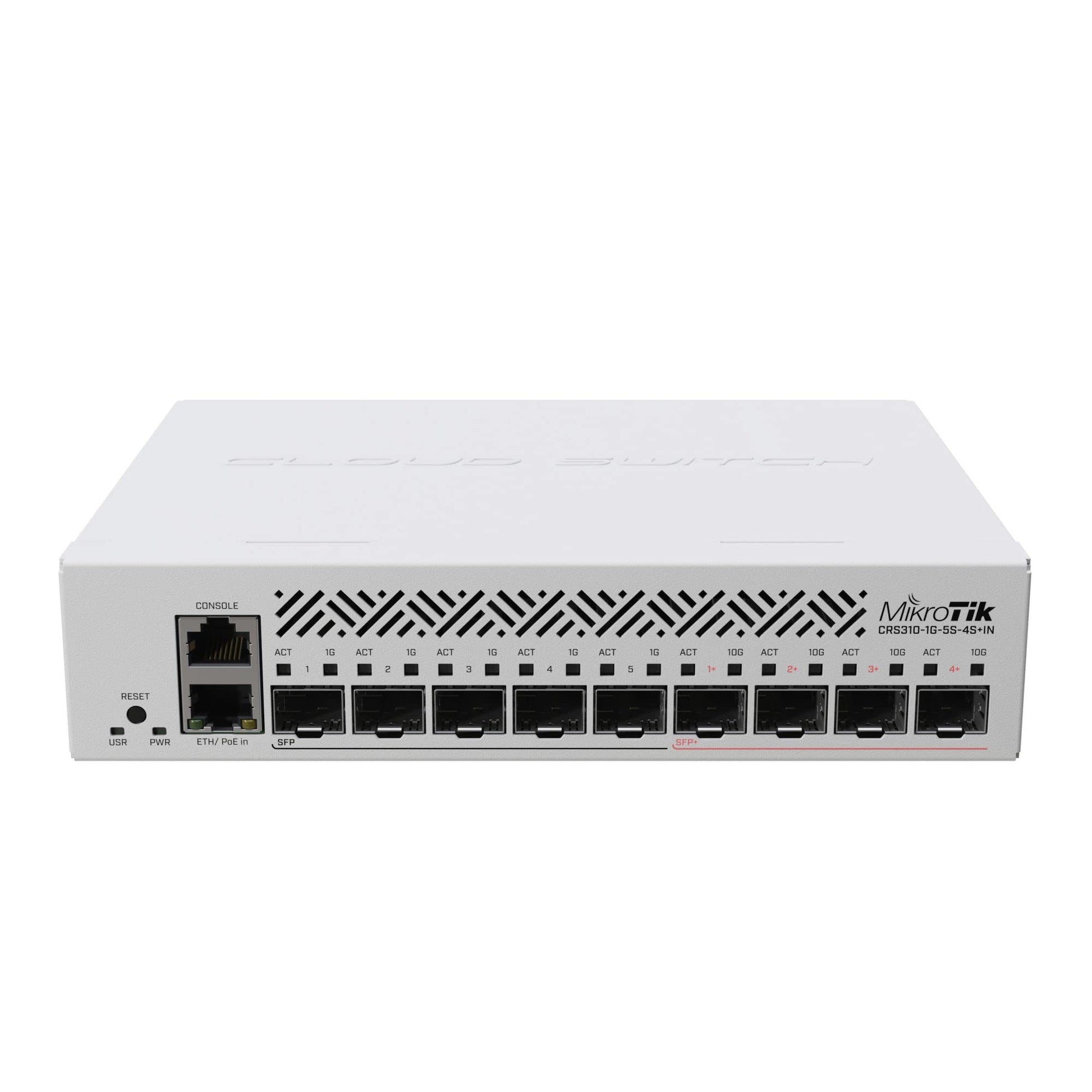 Mikrotik CRS310-1G-5S-4S+en 5 puertos SFP, 4 puertos SFP+ y 1 puerto Gigabit Ethernet