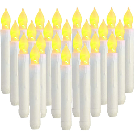 Velas Cónicas LED XUEMUO Blanca sin Llama para Decoración