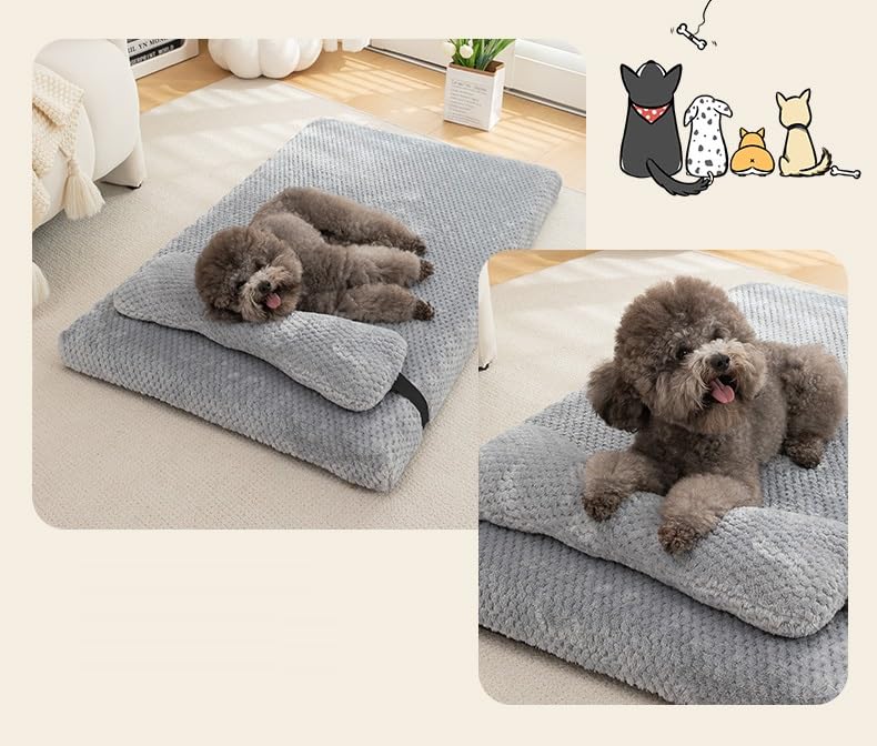 MAKAMBAKO Cama para Perros Grande Sofá Lavable con Funda Extraíble,Cama para Mascotas Transpirable-75 * 50 * 6cm