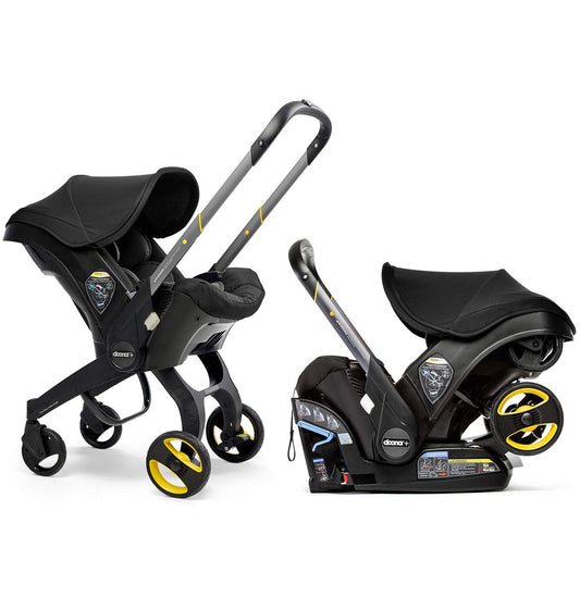 Auto-Asiento Infantil y Carriola Doona Nitro Black con Base y Pasador, Orientado Hacia Atrás
