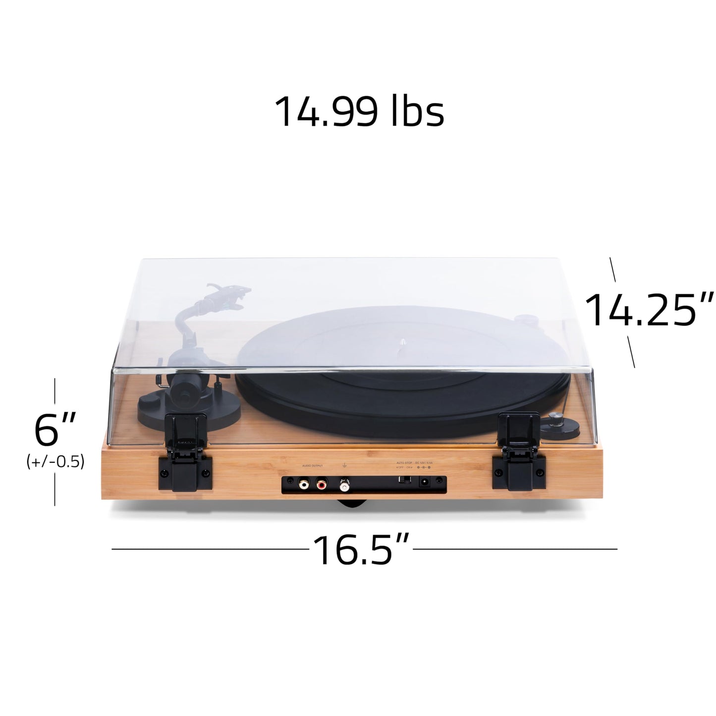 Fluance RT82 Tocadiscos de Vinilo de Alta Fidelidad de Referencia, Cápsula Ortofon OM10, Motor de Regulación de Velocidad, Base de MDF de Alta Densidad, Pies Aislantes contra las Vibraciones – Bambú