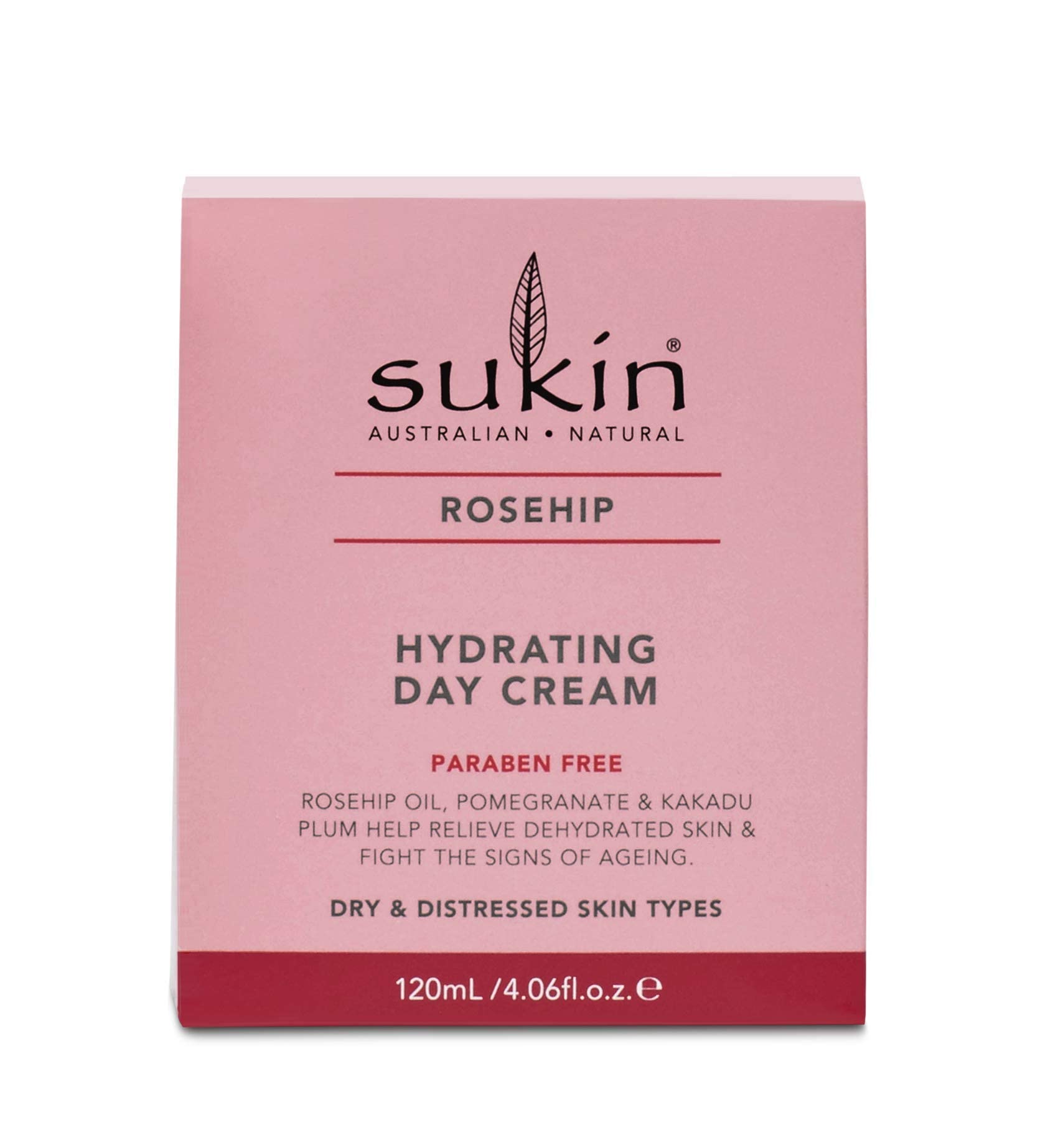 Sukin Rose Hip Hydrating Day Cream 120ml Natural Face Moisturiser by Sukin