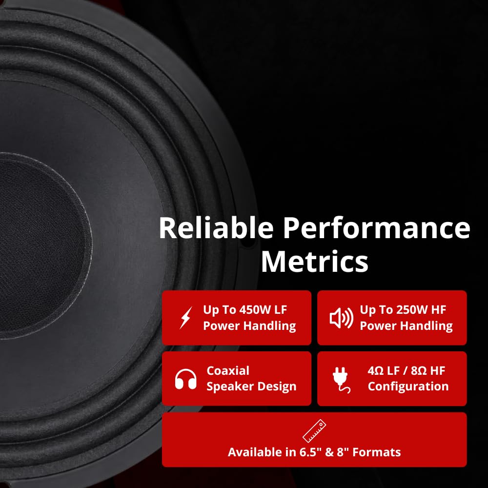 Ciare SPL CXI200 - Altavoz coaxial de 8 pulgadas, 4 ohmios LF / 8 ohmios HF
