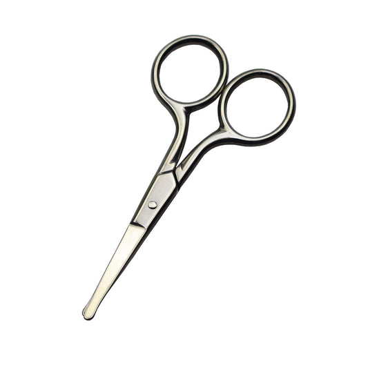 Professional Safety Grooming Scissors for Personal Care Facial Hair Removal and Ear Nose Eyebrow Trimming Stainless Steel Fine Straight Tip Scissors Men