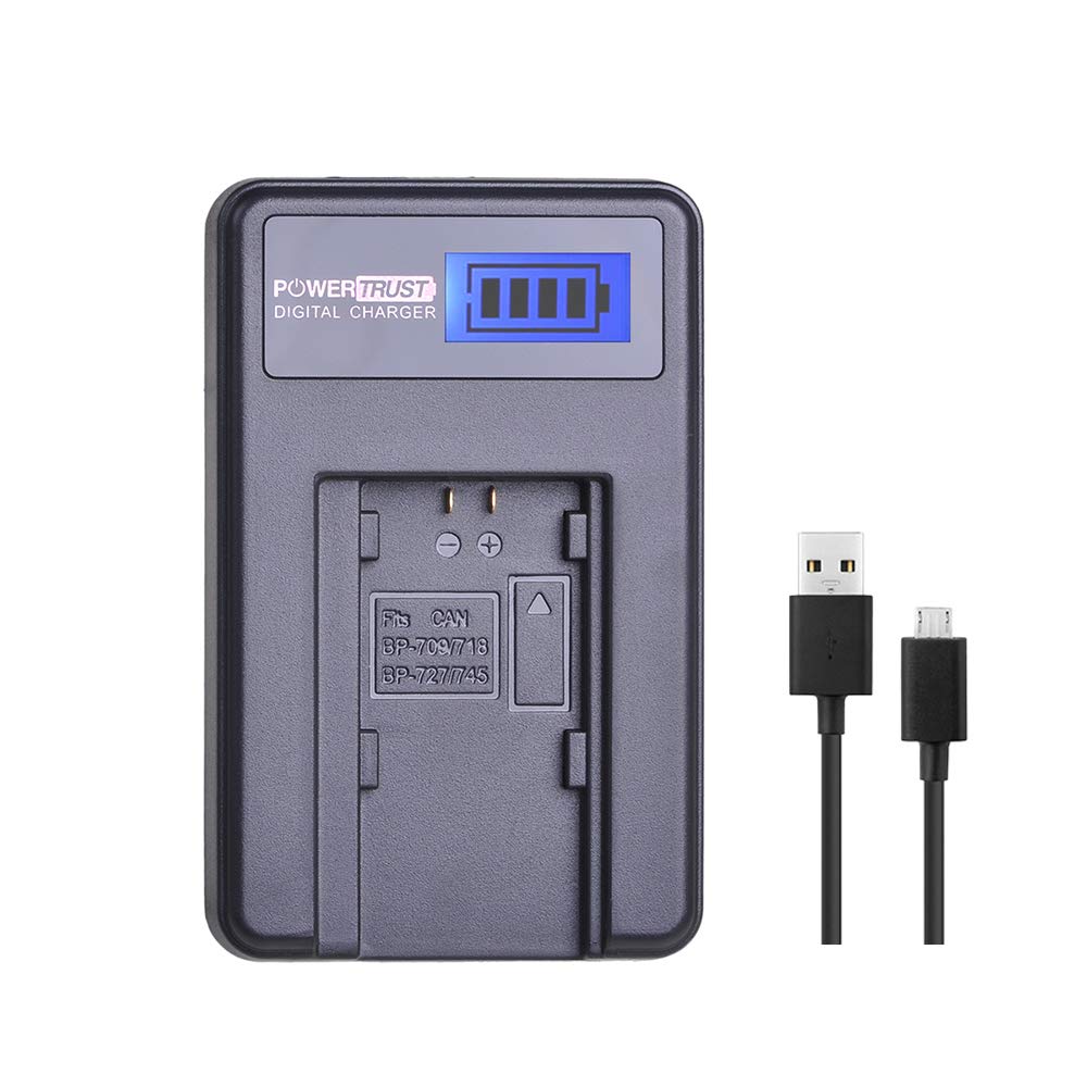 Batería y Cargador USB PowerTrust BP-718 para Canon HFR80 HFR800