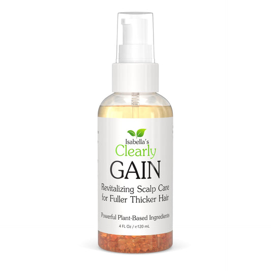 Aceite de Crecimiento del Cabello Clearly GAIN Natural con Ricino Salvia Romero para Cabello Debilitado en Hombres y Mujeres